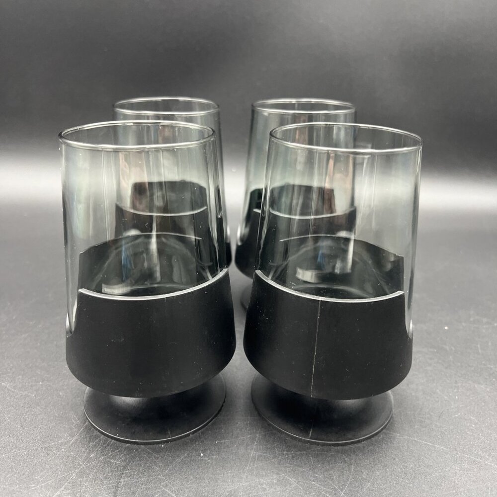 Vintage Glas-Snap by Corning Black w/ Smokey Glass Hot / Cold Beverages 5.5 in - Picture 7 of 13